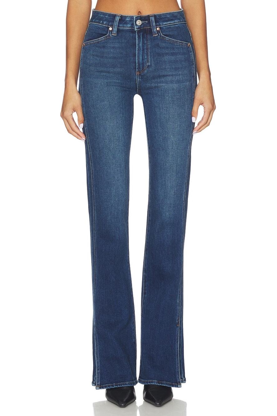 PAIGE Womens 27 Laurel Canyon High-Rise Bootcut Jeans Festival Western Rodeo